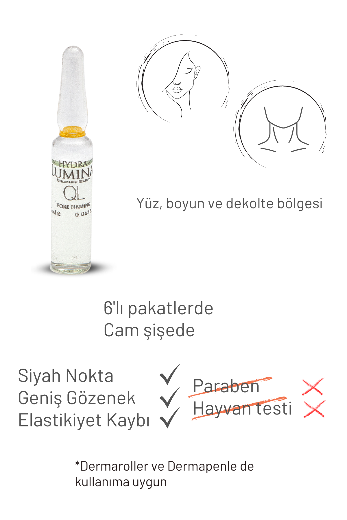 Ql Gözenek Sıkılaştırıcı Cilt Bakım Ampulü Altı Adet